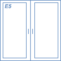 Double Glazed Fixed Door Style E9
