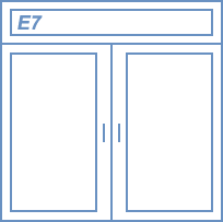 Double Glazed Fixed Door Style E9